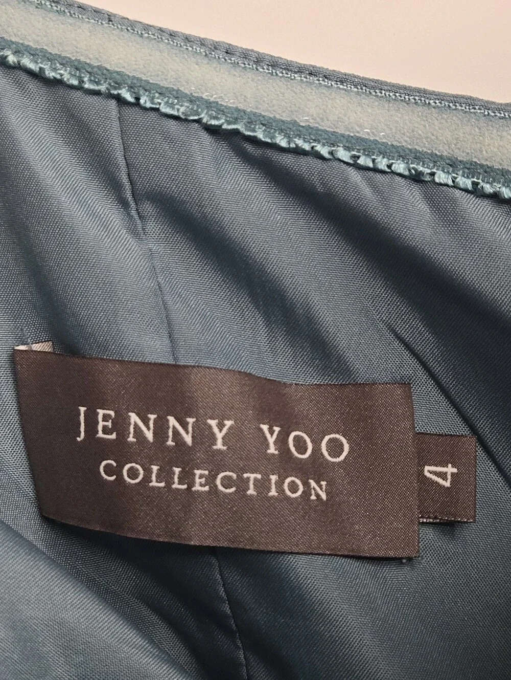 Jenny Yoo Dress‎ Strapless Convertible Dusty Blue Chiffon Maxi